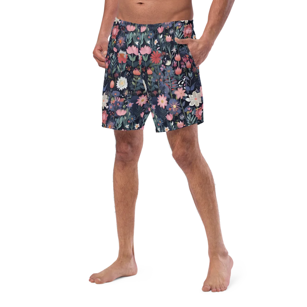 Twilight Bloom on Swim Trunks — Left Front
