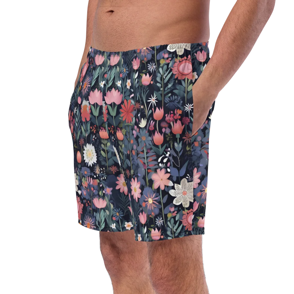 Twilight Bloom on Swim Trunks — Left Front