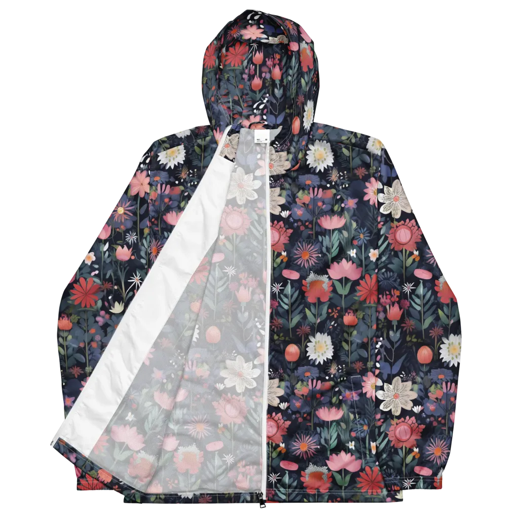 Twilight Bloom on Men's Windbreaker — Front