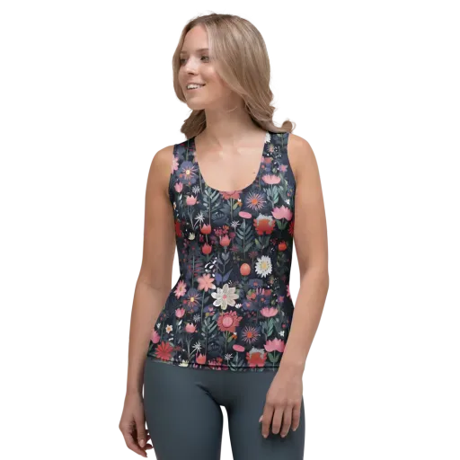 Twilight Bloom on a Women's Tank Top