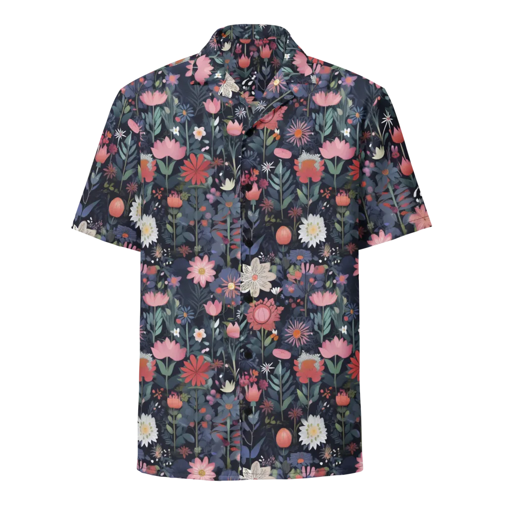 Twilight Bloom on Button Shirt — Front
