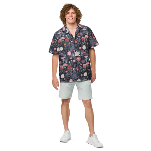 Twilight Bloom on a Button Shirt