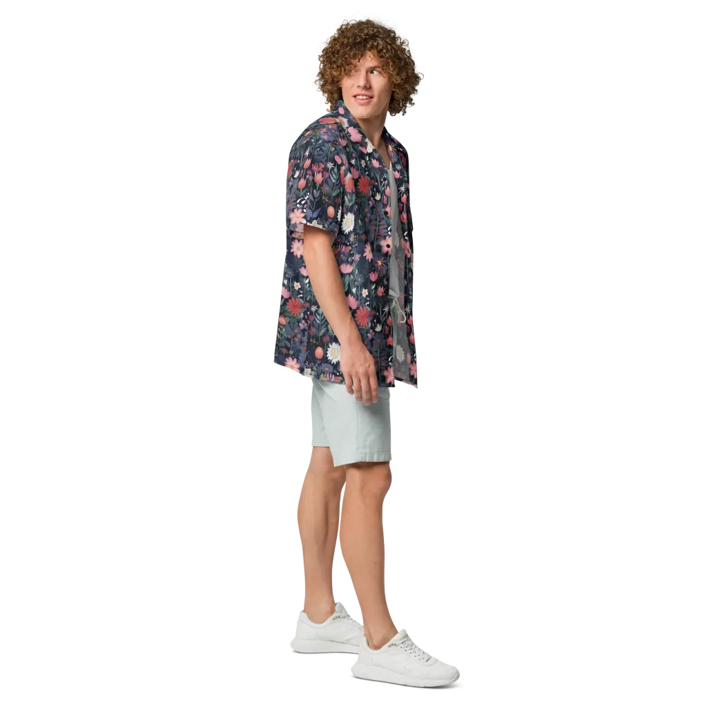Twilight Bloom on Button Shirt — Right