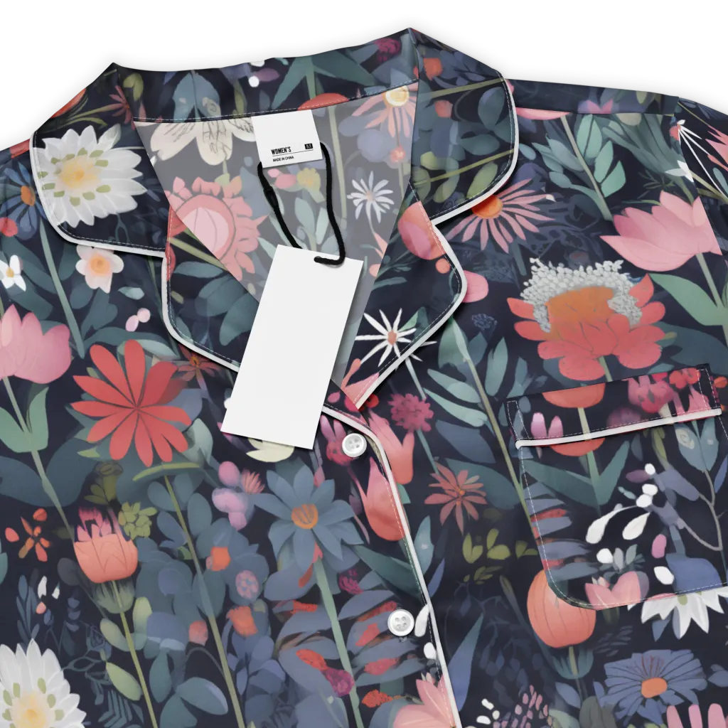 Twilight Bloom on Women's Short Sleeve Pajama Top — Product details