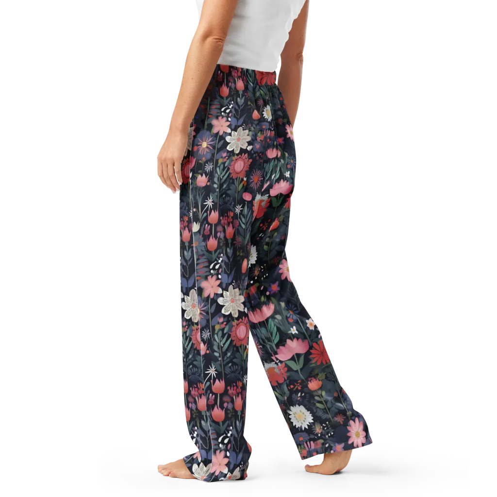 Twilight Bloom on Women's Pajama Pants — Left