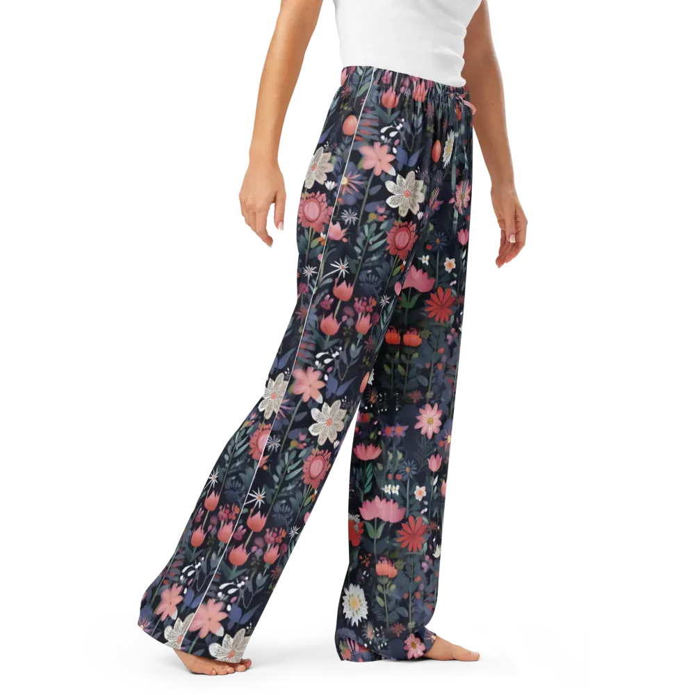 Twilight Bloom on Women's Pajama Pants — Right Front