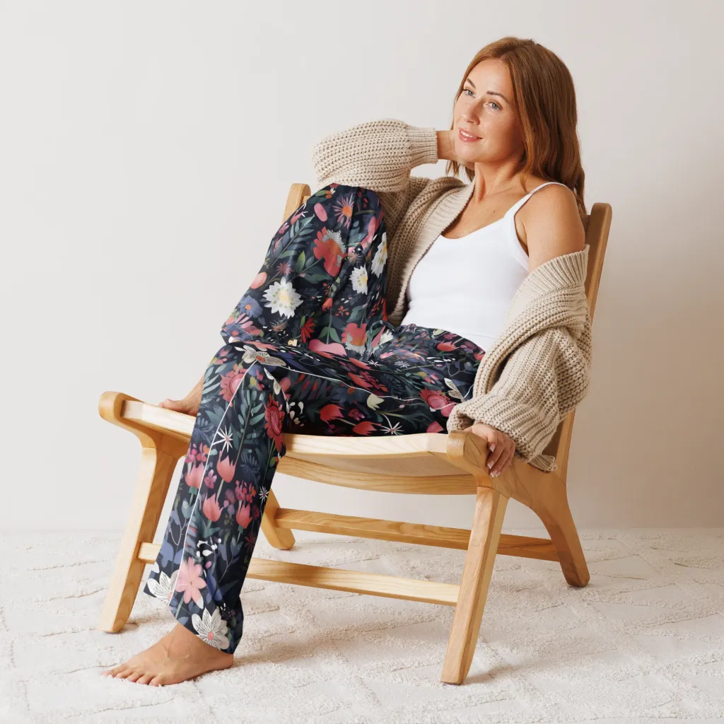 Twilight Bloom on Women's Pajama Pants — Front
