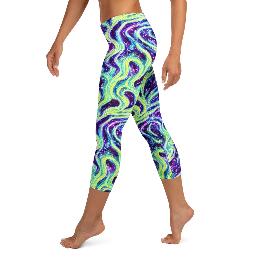 Tidal Luminescence on Capri Leggings — Left