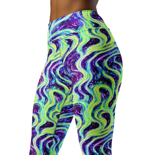 Tidal Luminescence on a Yoga Leggings