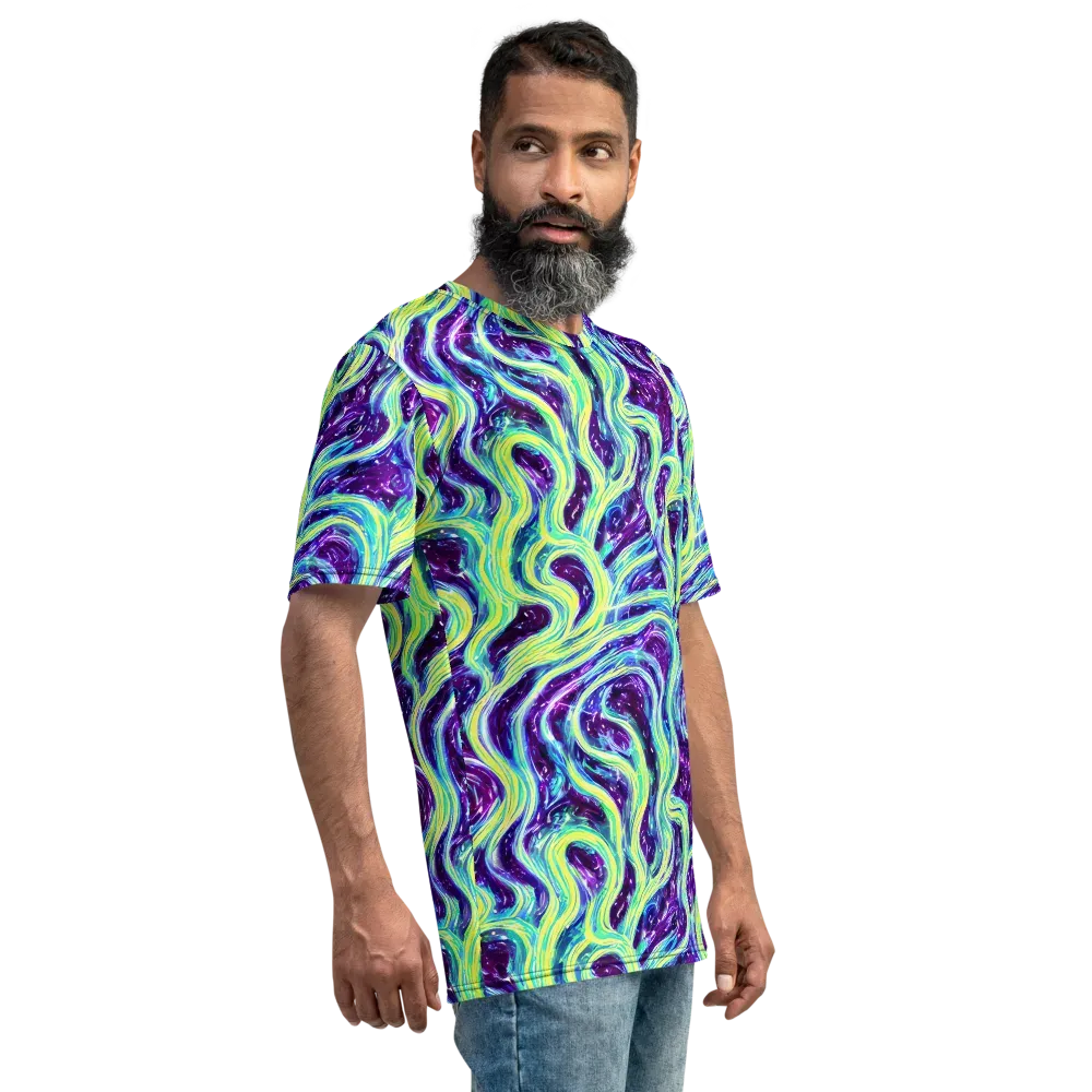 Tidal Luminescence on Men's Crew Neck T-Shirt — Right