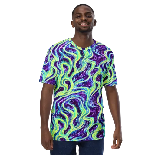 Tidal Luminescence on a Men's Crew Neck T-Shirt