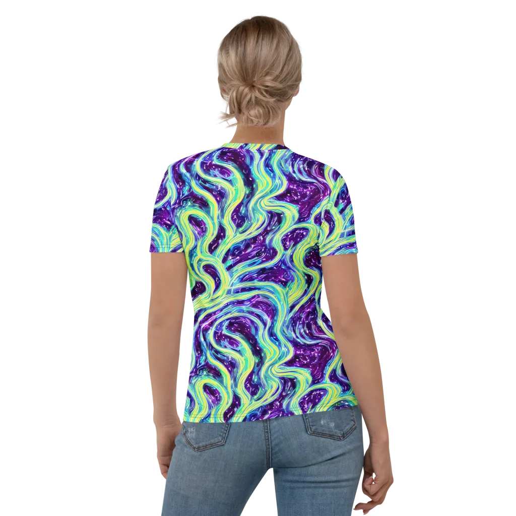 Tidal Luminescence on Women's Crew Neck T-Shirt — Back