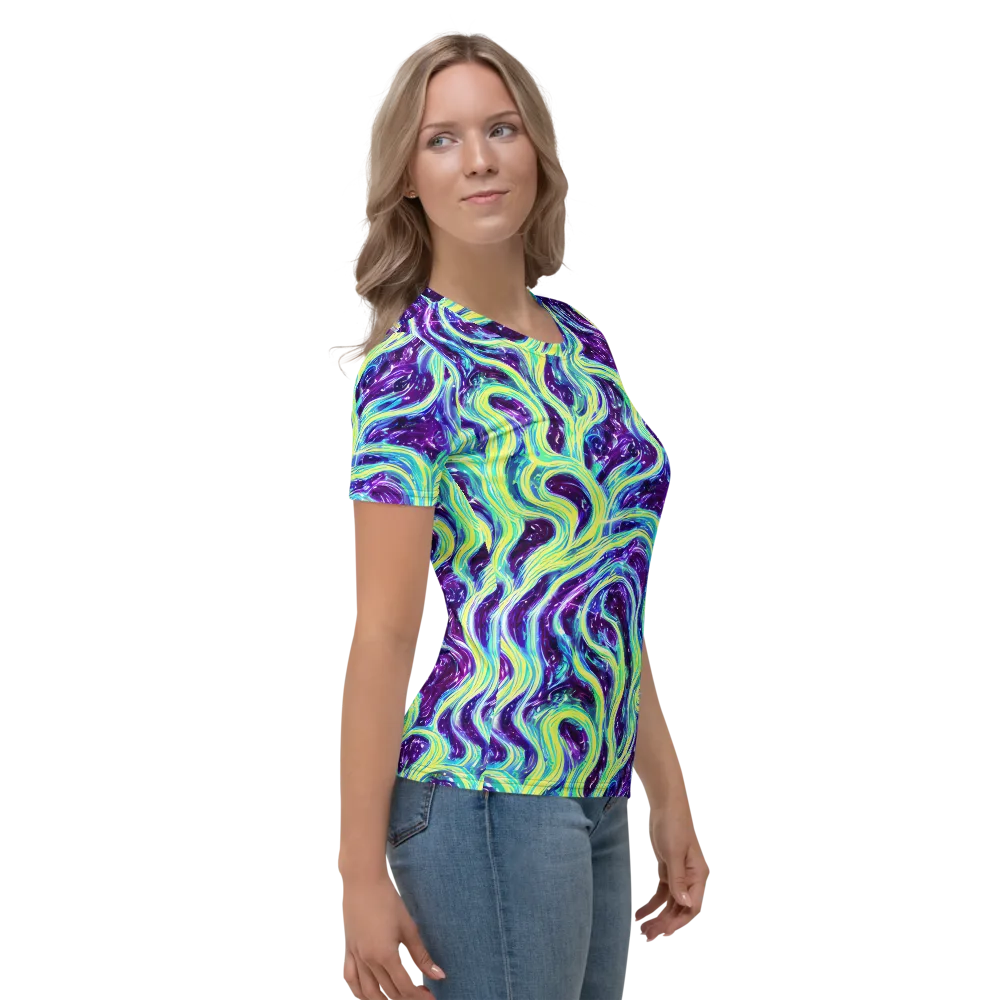 Tidal Luminescence on Women's Crew Neck T-Shirt — Right