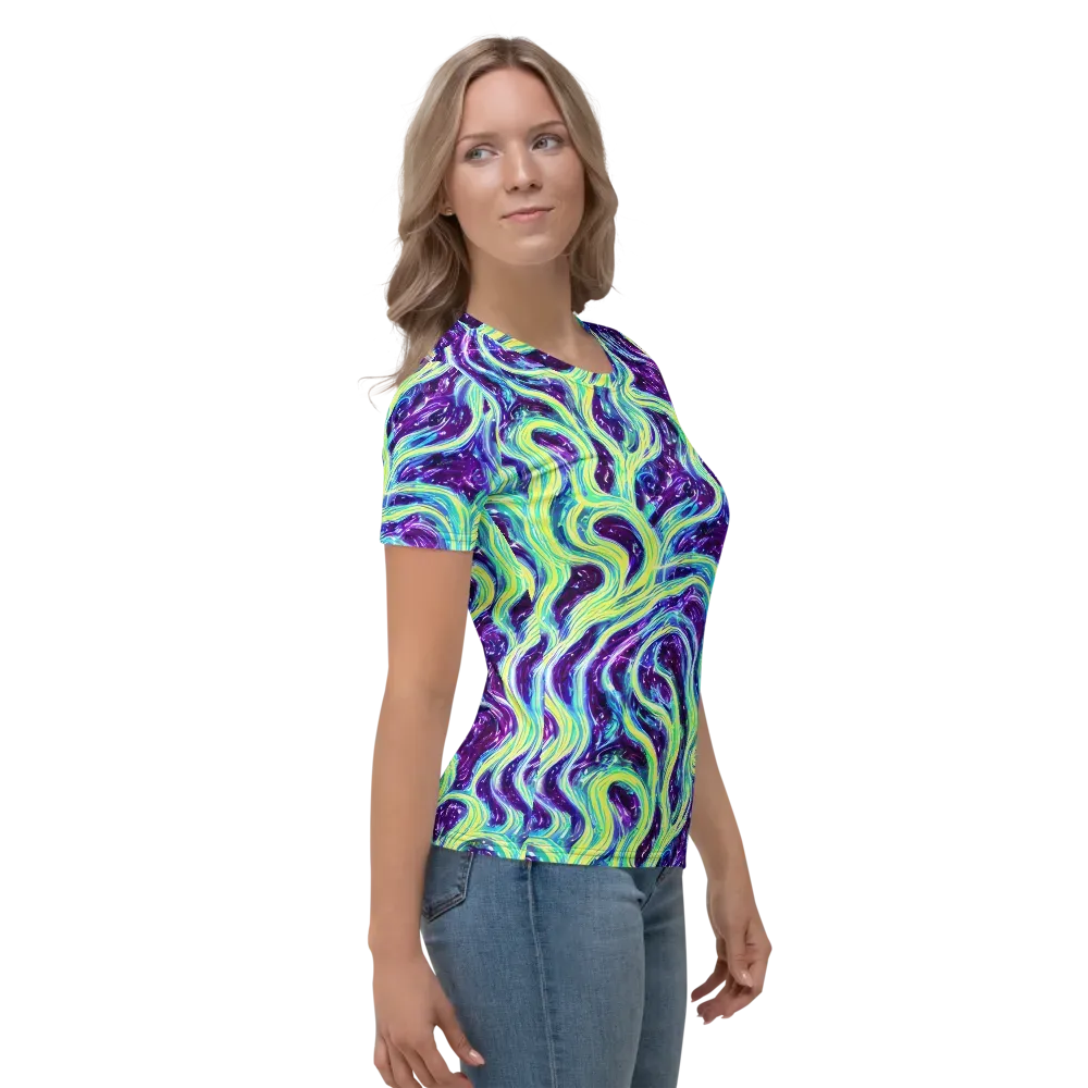 Tidal Luminescence on Women's Crew Neck T-Shirt — Right
