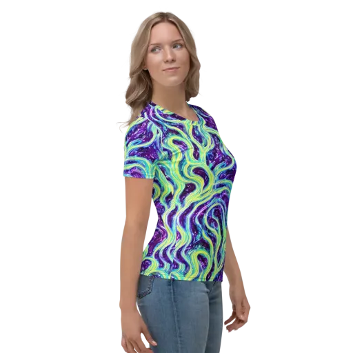 Tidal Luminescence on a Women's Crew Neck T-Shirt