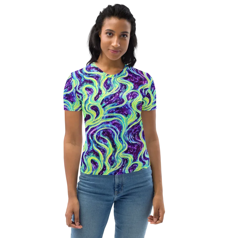 Tidal Luminescence on Women's Crew Neck T-Shirt — Front