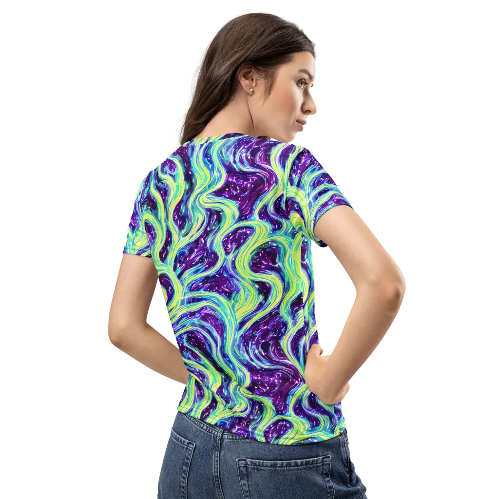 Tidal Luminescence on Women's Crew Neck T-Shirt — Back