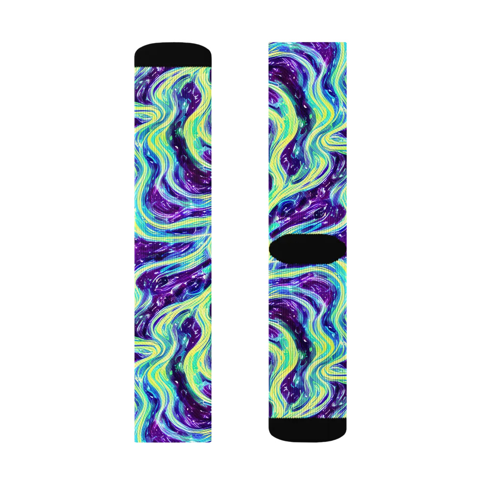 Tidal Luminescence on Socks — Left Sock