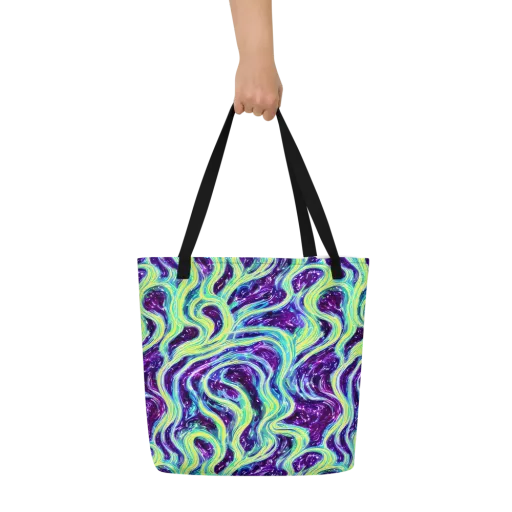 Tidal Luminescence on a Large Tote Bag W/ Pocket