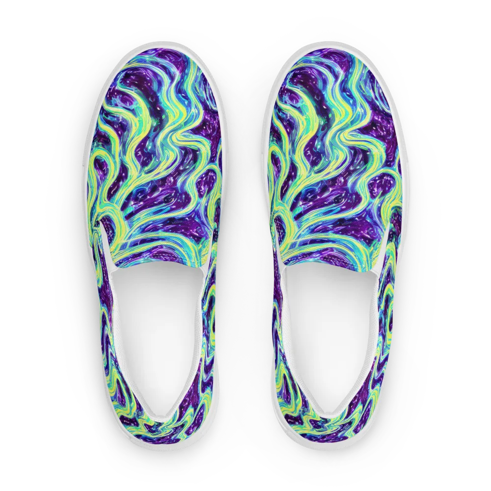 Tidal Luminescence on Women's Slip-On Canvas Shoes — Front