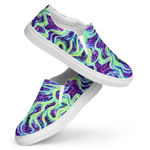 Tidal Luminescence on a Women's Slip-On Canvas Shoes