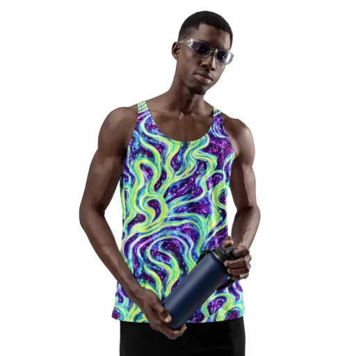 Tidal Luminescence on a Men's Tank Top