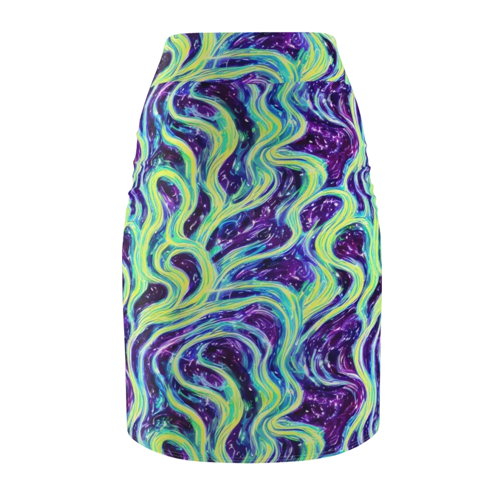 Tidal Luminescence on Pencil Skirt — Back