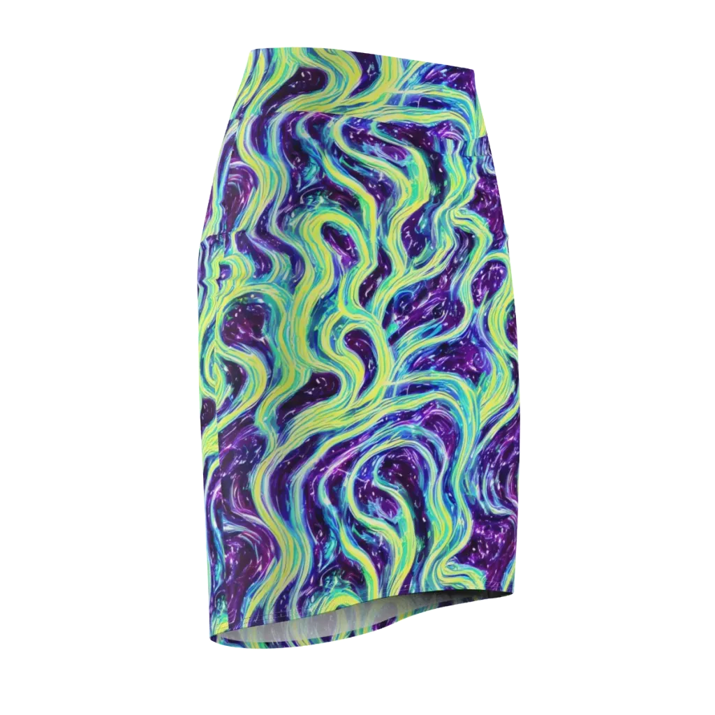 Tidal Luminescence on Pencil Skirt — Front Side