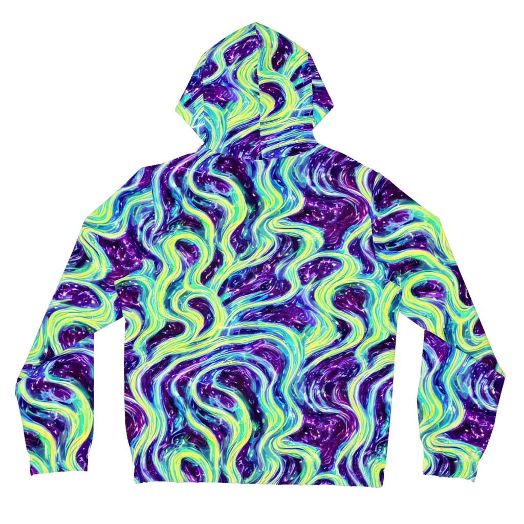 Tidal Luminescence on Women's Full-Zip Hoodie — Back