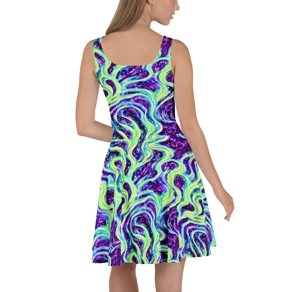 Tidal Luminescence on Skater Dress — Back