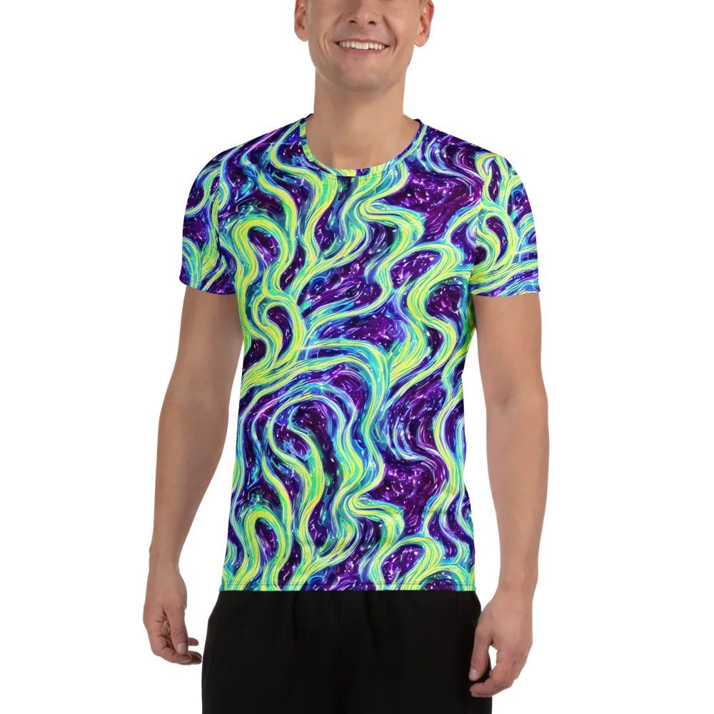 Tidal Luminescence on Men's Athletic T-Shirt — Front