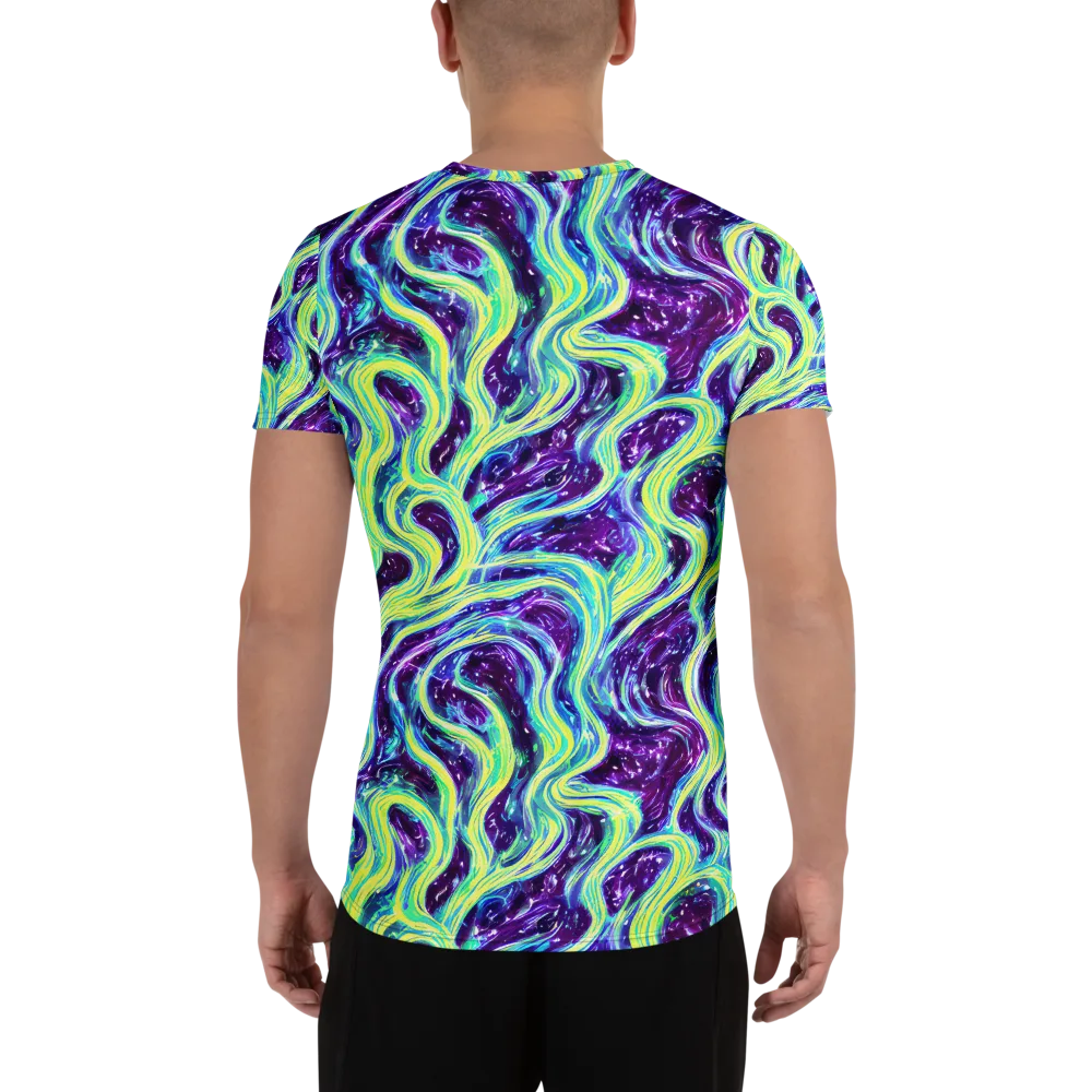 Tidal Luminescence on Men's Athletic T-Shirt — Back