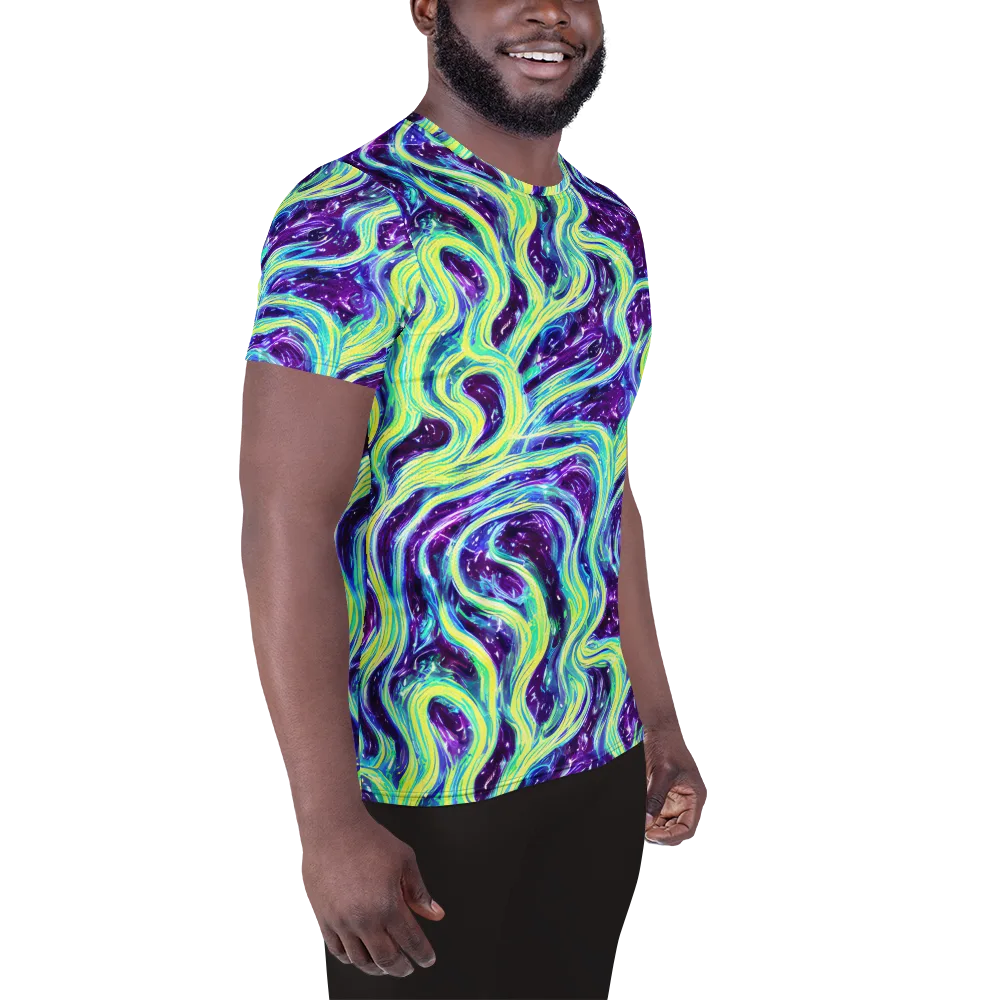 Tidal Luminescence on Men's Athletic T-Shirt — Right