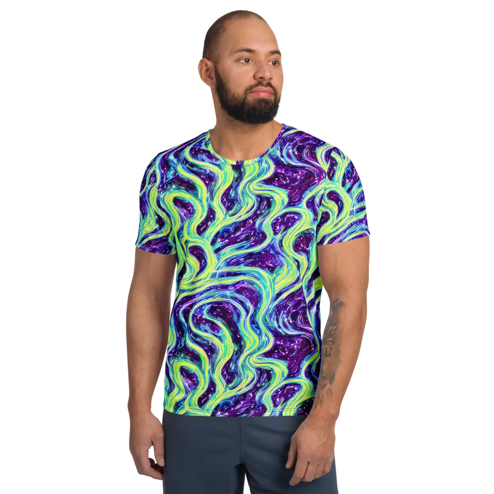 Tidal Luminescence on Men's Athletic T-Shirt — Front