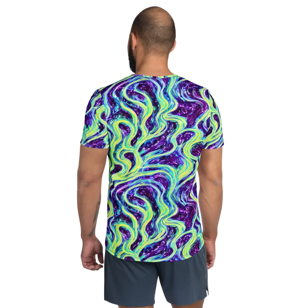 Tidal Luminescence on Men's Athletic T-Shirt — Back