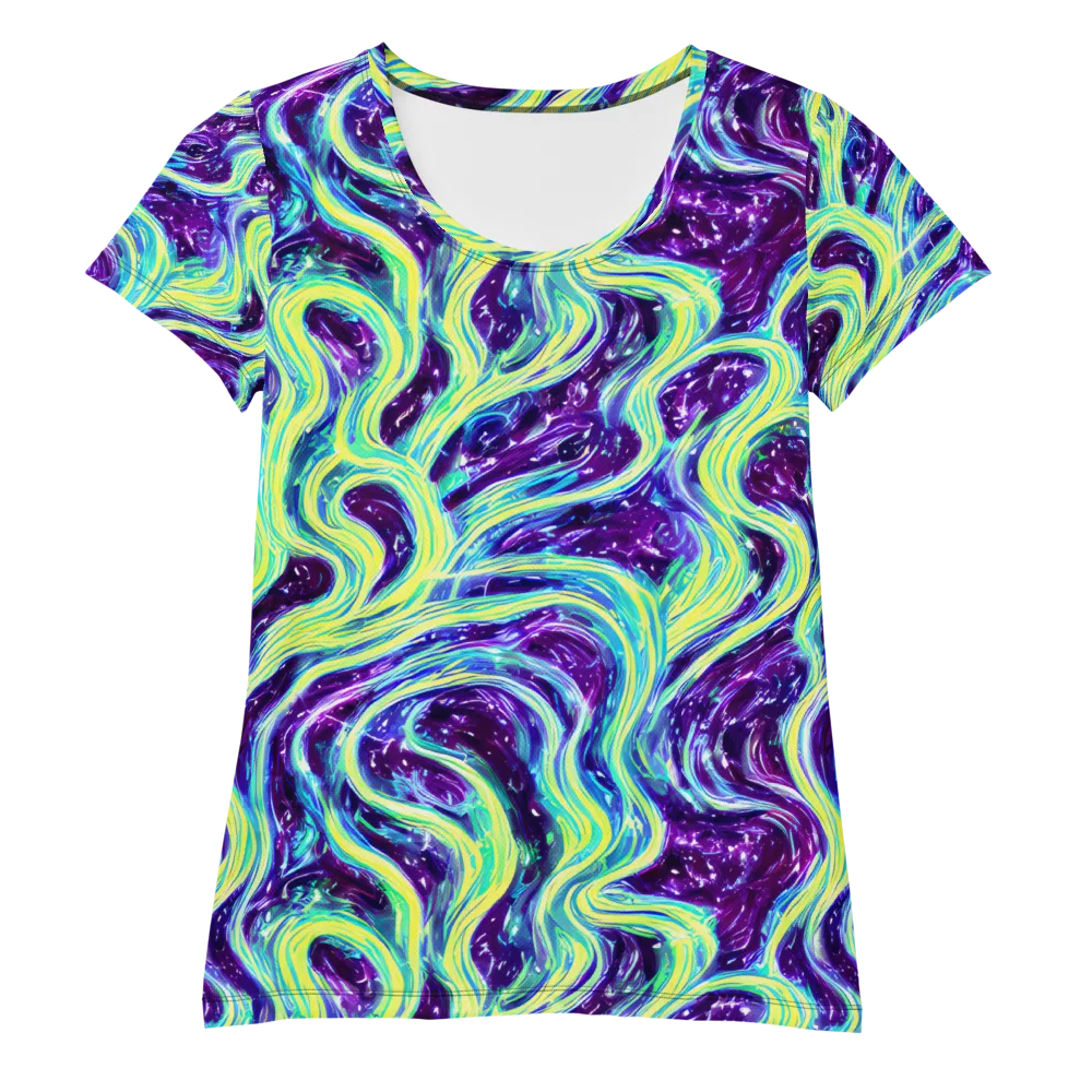 Tidal Luminescence on Women's Athletic T-Shirt — Front