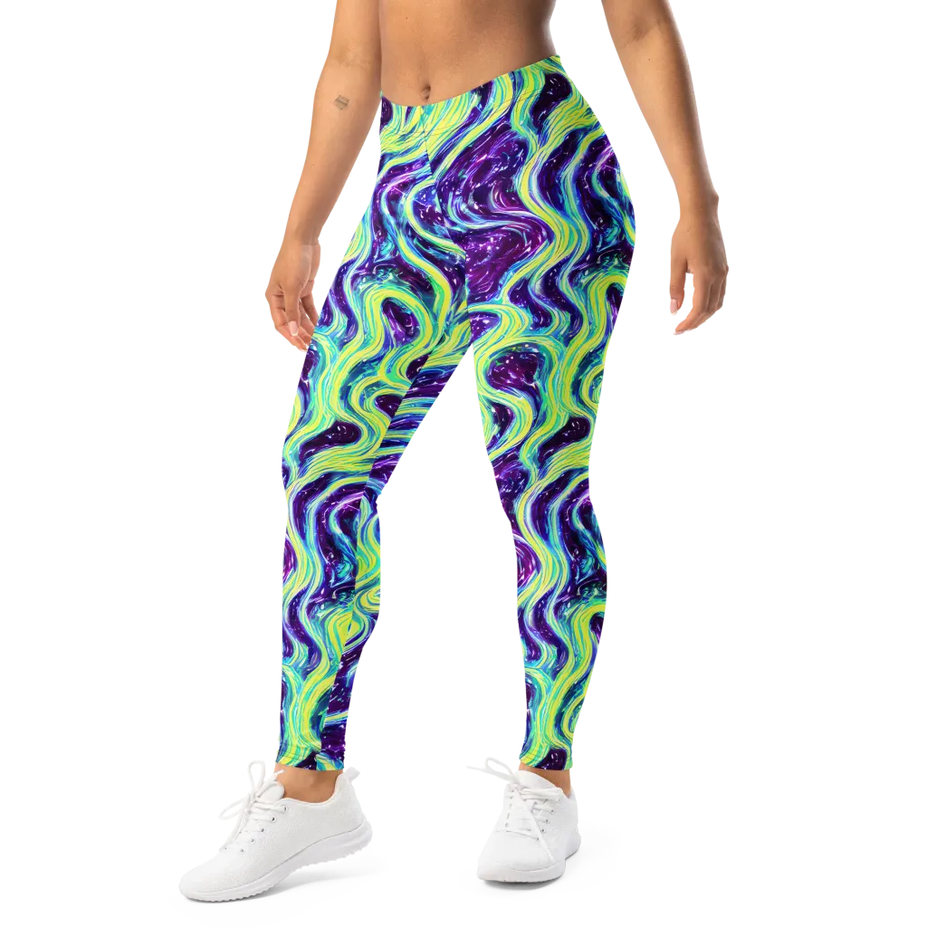 Tidal Luminescence on Leggings — Left Front