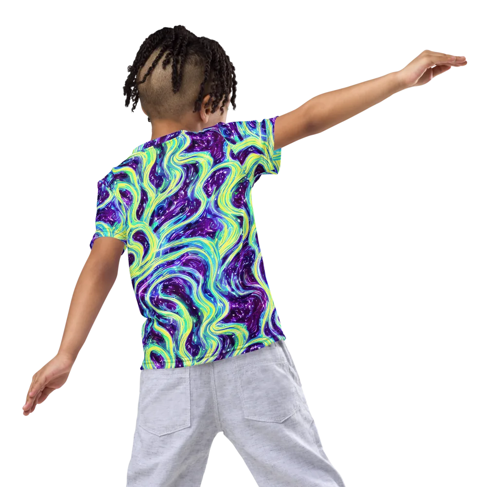 Tidal Luminescence on Kids Crew Neck T-Shirt — Back