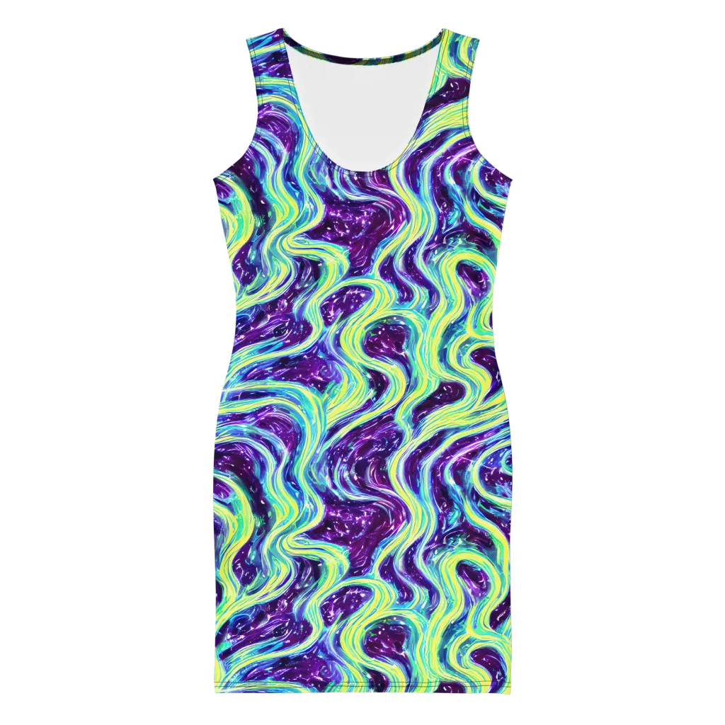 Tidal Luminescence on Bodycon Dress — Front