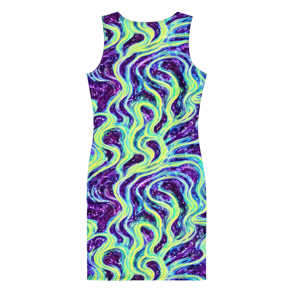 Tidal Luminescence on Bodycon Dress — Back