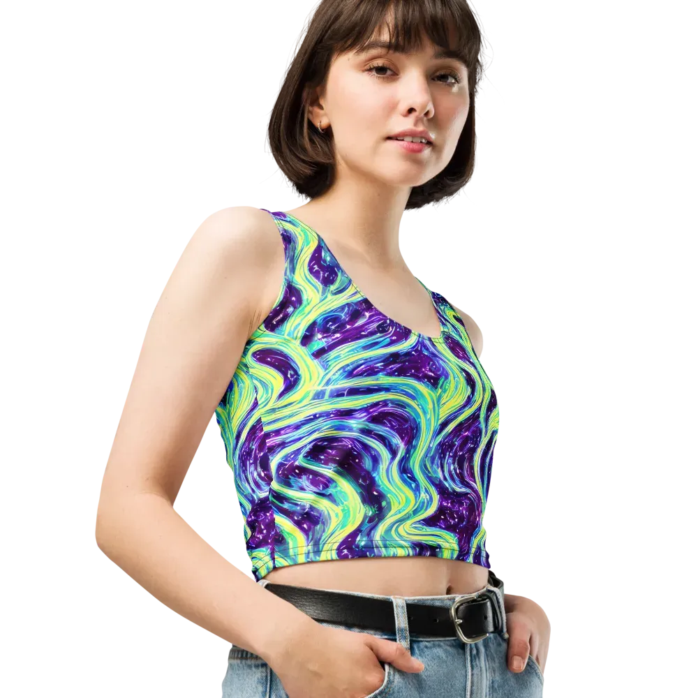 Tidal Luminescence on Crop Top — Right Front