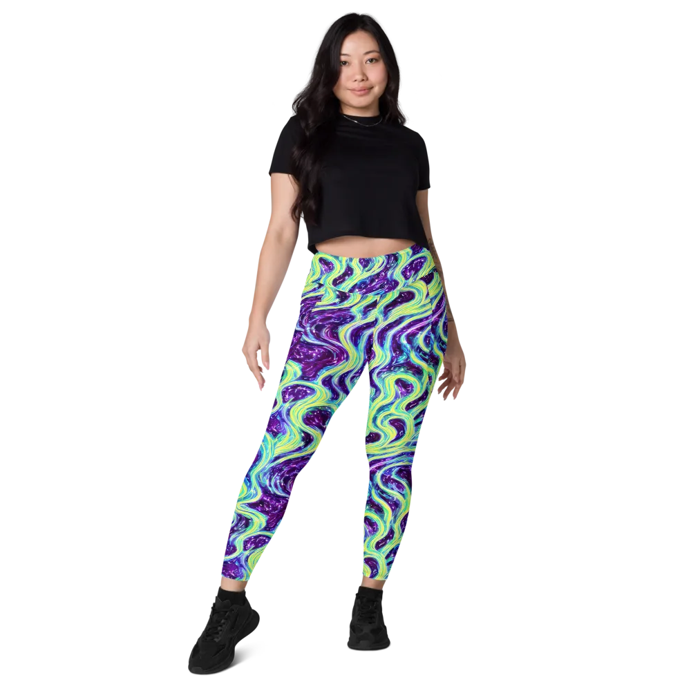 Tidal Luminescence on Leggings with Pockets — Front