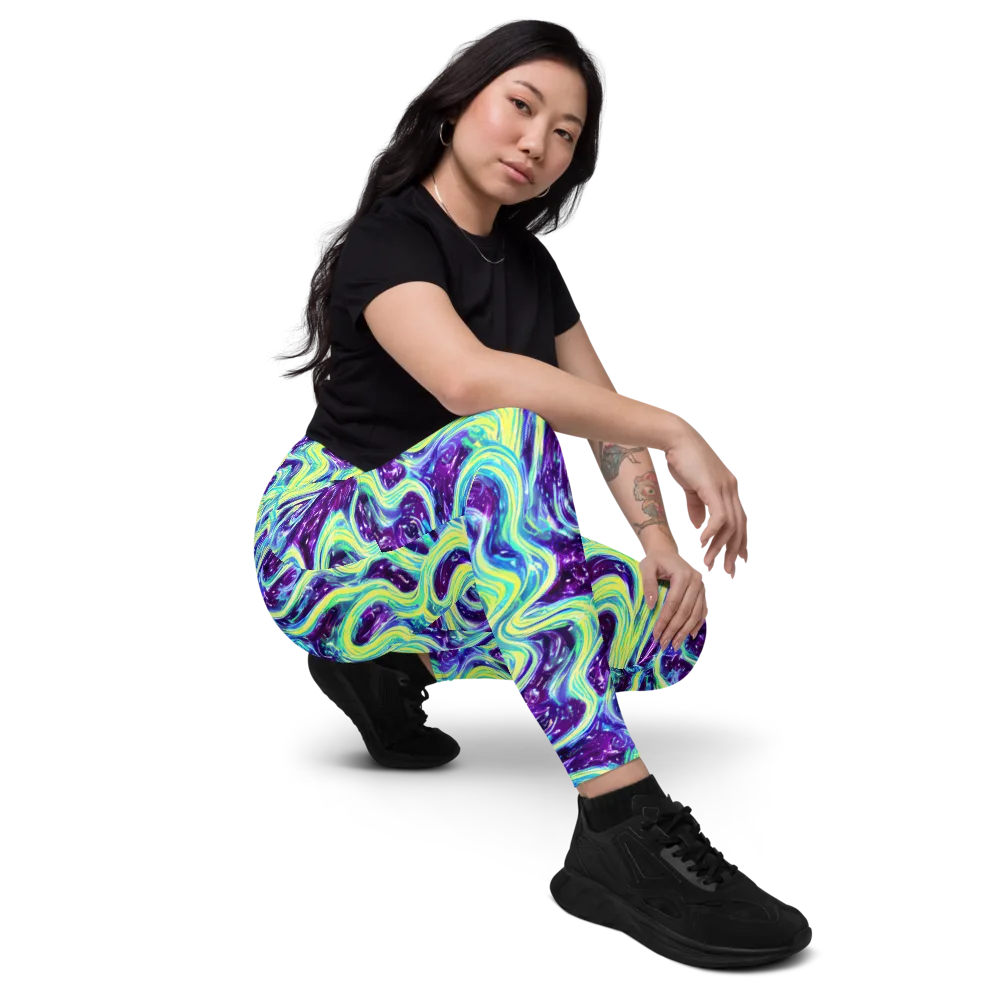 Tidal Luminescence on Leggings with Pockets — Right Front