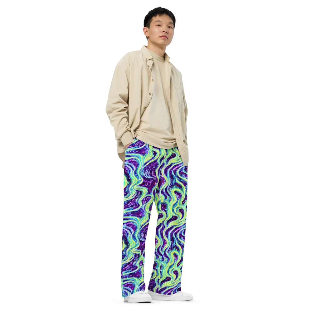 Tidal Luminescence on Wide-Leg Pants — Right Front