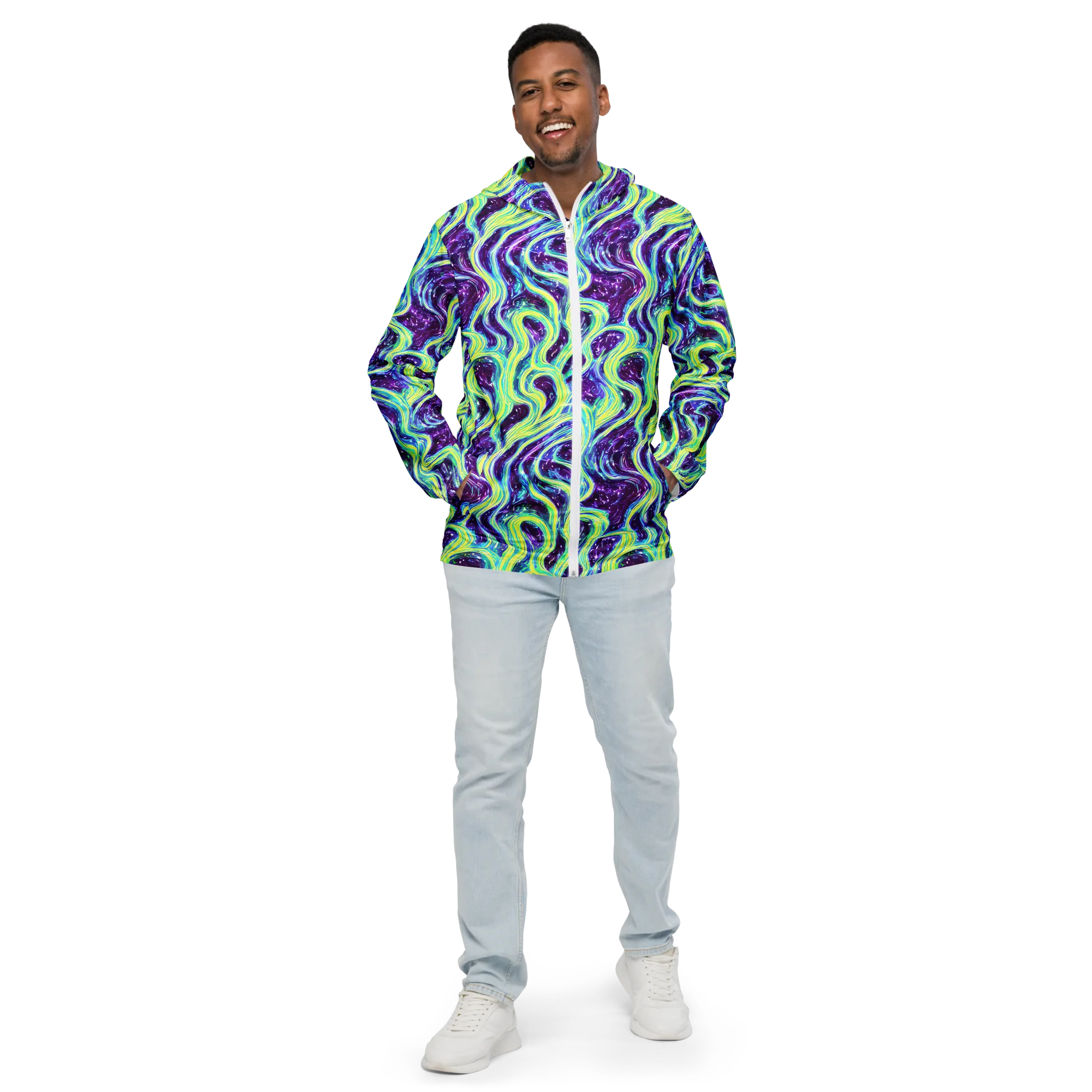 Tidal Luminescence on Men's Windbreaker — Front
