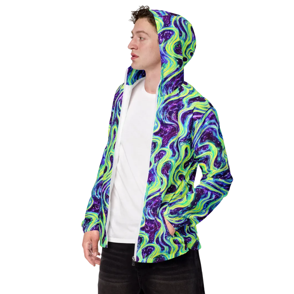 Tidal Luminescence on Men's Windbreaker — Left Front