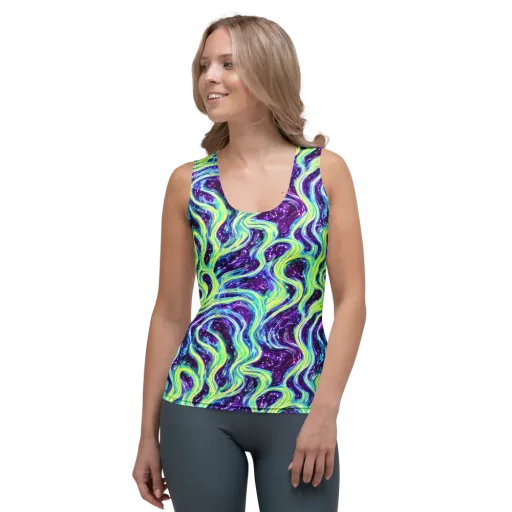Tidal Luminescence on a Women's Tank Top