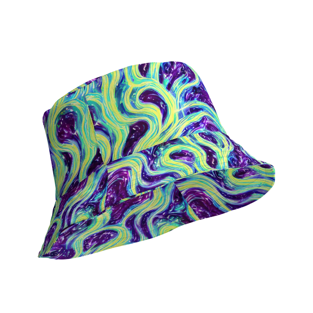 Tidal Luminescence on Reversible Bucket Hat — Product details Outside