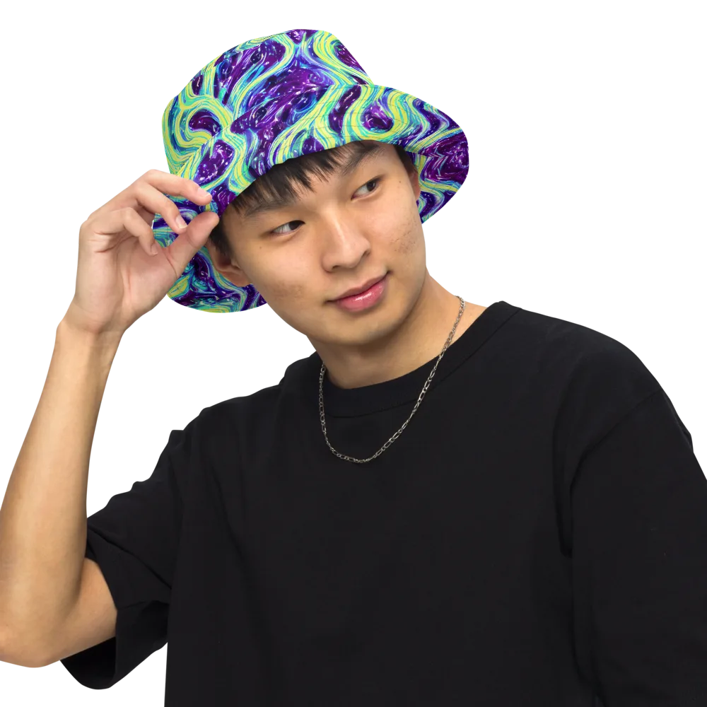 Tidal Luminescence on Reversible Bucket Hat — Front Inside