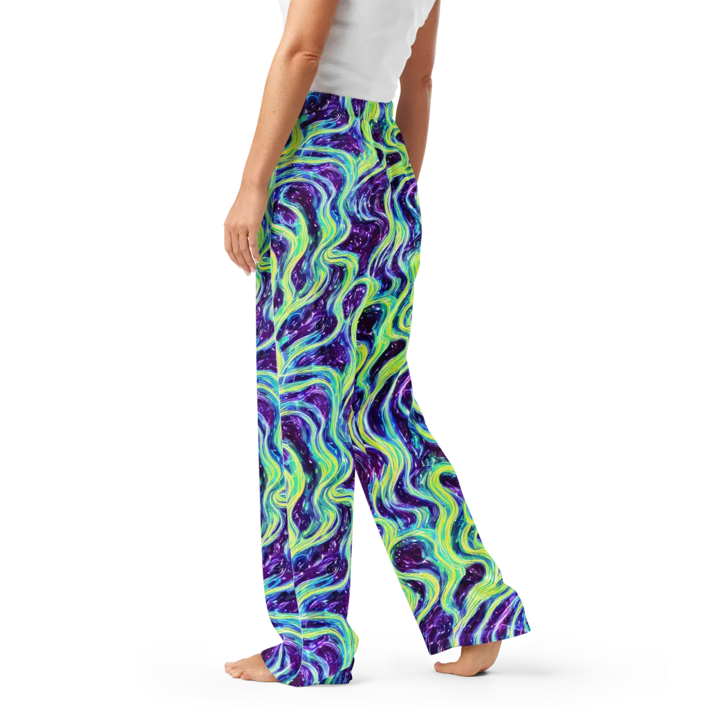 Tidal Luminescence on Women's Pajama Pants — Left